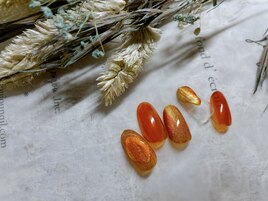 10月定額A べっこう飴ネイル