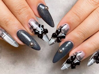 エムユーファイブネイル(MU5-nail)/グレー×チェック