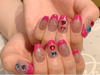 レミア 関内(REMIA)/8月　ラメベースフレンチ