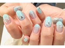 キープ ネイルサロン(KEEP)/ミントグリーンカラーネイル♪