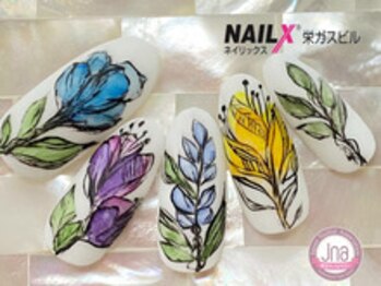 ネイリックス 栄ガスビル(NAILX)/手描きボタニカル☆