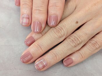 エムスラッシュ ネイル センター北店(M.SLASH)/パラジェル　チェック柄