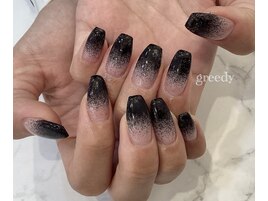 黒ラメグラデーション