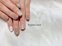 ホワイトネイル(WHITE NAIL)/ミラーネイル/持ち込み