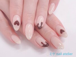 バレンタインネイル