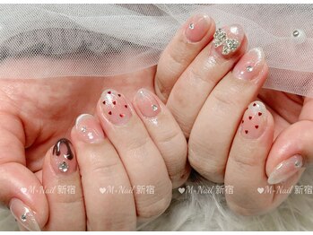 エムプラスネイル 新宿(M+Nail)/バレンタインネイル
