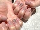 ハンドジェルネイルデザイン付き