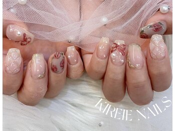 キレイエ ネイルズ(KIREIE NAILS)/薔薇 手描き キルティング