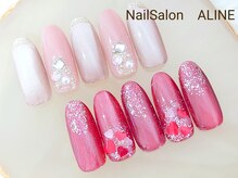 ネイルサロン アリーヌ(ＡＬＩＮＥ)の雰囲気（【初回オフ無料＋ハンドワンカラー¥4500】※写真2月新作¥6500 ）