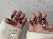 アイネイル 小倉(ai nail)/ブラック×シルバー