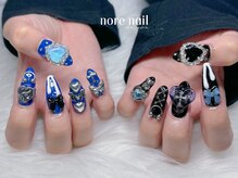 ノレネイル(nore nail)/ブルーブラックゴシックネイル