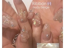 恵比寿ミリ(mm)/リボンネイル/ワンホンネイル