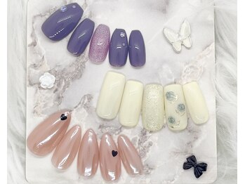 ラボーテ 月が丘店(La beaute)の写真/シンプルでナチュラルな可愛さを再現♪選べる定額ネイル￥6,380～/カラー・パラジェル変更も可◎