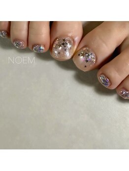 ノエム ネイルサロン(NOEM)/キラキラフットネイル
