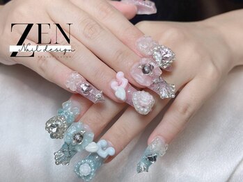 ゼン ネイル デザイン 池袋(ZEN NAIL DESIGN)/長さだしやり放題×つけ放題