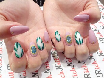 ネイル リッチ(Nail Rich)/リーフアート☆スカルプ