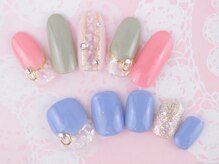 リアン(lien)/ハンド＆フットお揃いネイル