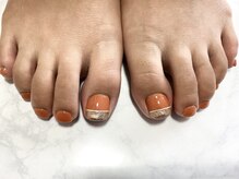 パラジェル登録サロン バランス シンプルネイル&アイラッシュ 新田東店(balance)/くすみフットネイル