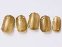 アイ ネイルズ 天神店(I nails)/カーキ×サテン¥6500