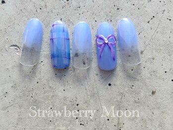 サロンストロベリームーン(Salon Strawberry Moon)/チェックアートネイル ¥6980