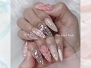 姫系ピンクネイル