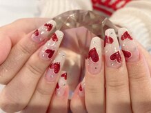 シェリ ネイル(Cherie Nail)/手描きハートネイル