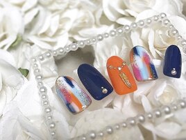 タイダイ柄ネイル