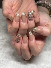 レオパードキラキラネイル