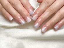 ヒールネイル(heal nail)/blue×whiteグラデーション.