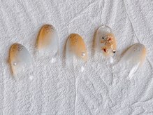 ネイルサロン エムズ(Nail Salon M's)/塗りかけワンポイント押花ネイル