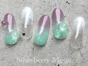 サロンストロベリームーン(Salon Strawberry Moon)/バイカラ―ネイル ¥7980