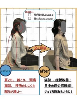 ナオル整体 山形天童院(NAORU整体)/【姿勢改善】スラっと美姿勢♪