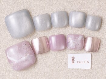 アイネイルズ 三宮店(I nails)の写真/初回オフ込★FOOTサマーコース¥8500♪繊細なアートで周りと差をつけて♪[三宮/パラジェル]