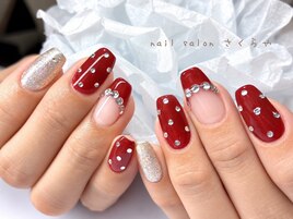 ミニーネイル★ストーンドット◎