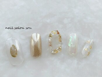 ソウ 難波店 nail salon Sou/キラキラぷっくりnail
