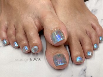 ネイルアトリエルカ(nail atelier LUCA)/W-918 　シアーブルー氷ネイル