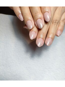 アンドナイン(&9)/シンプルワンカラー+ラメ散らし