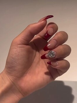 フレイムス アイラッシュ アンド ネイル(FRAMES)/フレンチ×ビジュー