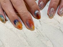 BLabo eyelash&nail 鹿児島中央駅店【まつげパーマ/眉毛/マツエク/ネイル】/ニュアンスネイル