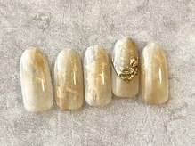 エムドットネイル 池袋(m.nail)/ベージュ×ミラーニュアンス