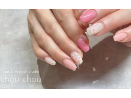 桜ホロ　春ネイル