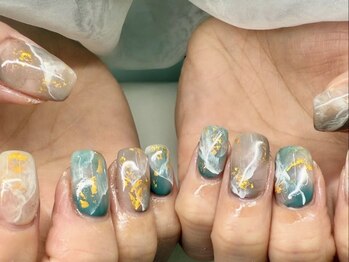 はあとねいる 岸和田店の写真/【1ヶ月以内の再来¥4,400◎】大人気のニュアンスネイル~繊細なアートデザインまで、サンプル330種類以上★