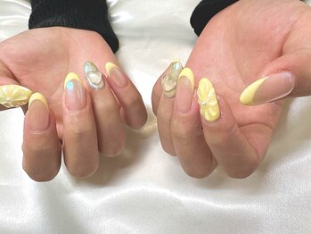 イエローフレンチネイル♪