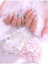 埋めつくし、キラキラネイル