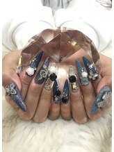 エスフィーネイルサロン ブリーユ(Esfy nailsalon Brille)/ブルー系マグネットネイル