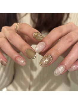 テノテノネイル(tenoteno_nail)の写真/【新規オフ無料★高評価4.9】[持ち込みデザイン￥6900～]理想の可愛いを詰め込み、思わず見惚れる指先に♪