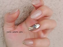 ソウ 難波店 nail salon Sou/シンプルバブルnail