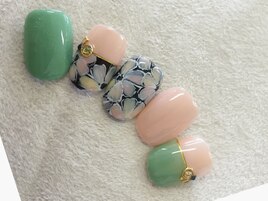 オータムフラワーネイル