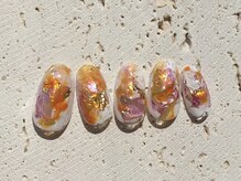 ネイルドッグ(NAIL DOG)/オレンジ×パープル♪