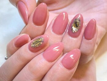 ネイルマジック 仙台一番町店(NAIL MAJIC)/シンプルビッグストーンネイル